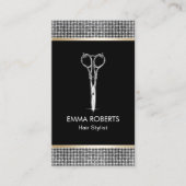 美容師高級グリッター縁どアポイントメント 予約カード (正面)