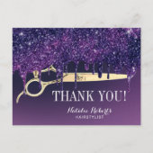 美容師魔法パープルドリップスサロンありがとう ポストカード (正面)