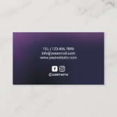 美容師魔法パープルドリップス美しいサロン 名刺 (裏面)