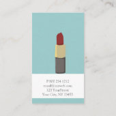 美容師2の口紅の化粧品のメーキャップアーティスト 名刺 (裏面)