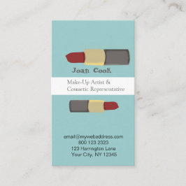 美容師2の口紅の化粧品のメーキャップアーティスト 名刺