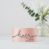 美容師3次元タイポグラフィモダンバラ金ゴールドサロン 予約カード (スタンド正面)