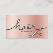 美容師3次元タイポグラフィモダンバラ金ゴールドサロン 予約カード (正面)