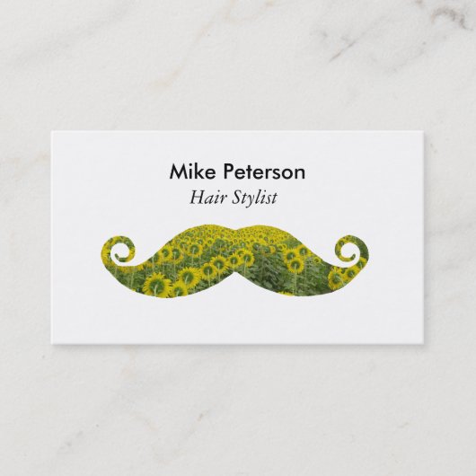 美容師8.9 cm x 5.1 cm、シグネチャーUVマット 名刺 (正面)