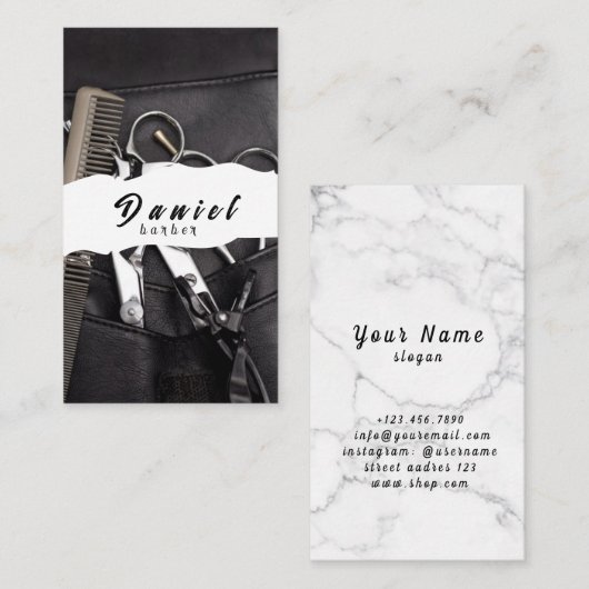 美容師 – あなたの才能を反映ユニークする 名刺 (正面/裏面)