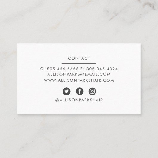 美容師/その他の名刺 名刺 (裏面)