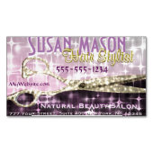 美容師|の金ゴールドのはさみの輝きの魅力 マグネット名刺 (正面)