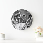 美容師-はさみ-壁時計 ラージ壁時計 (ホーム)