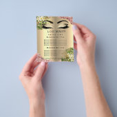 美容師 まつげ メイクスタジオ 料金表1 チラシ (手)