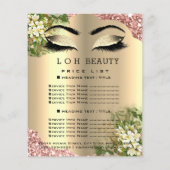 美容師 まつげ メイクスタジオ 料金表1 チラシ (裏面)