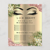 美容師 まつげ メイクスタジオ 料金表1 チラシ (裏面)