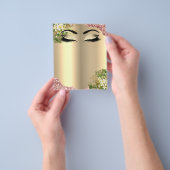 美容師 まつげ メイクスタジオ 料金表 チラシ (手)