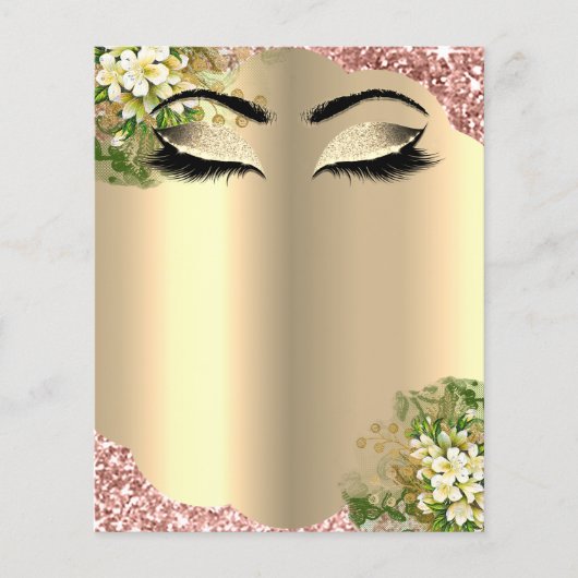 美容師 まつげ メイクスタジオ 料金表 チラシ (正面)