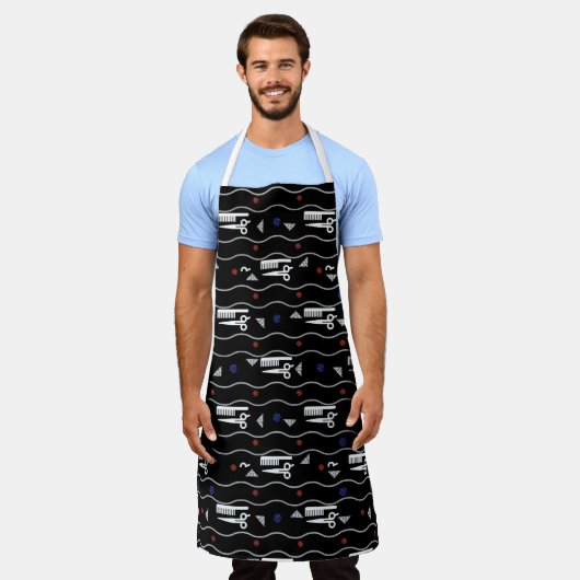 美容師 エプロン (着用した状態)