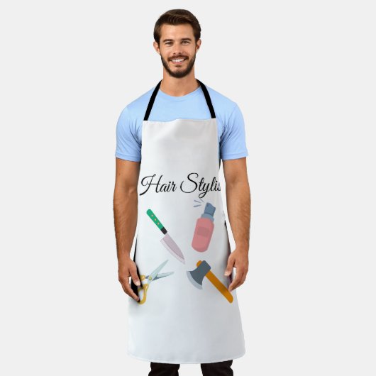 美容師 エプロン (着用した状態)