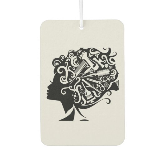 美容師 カーエアーフレッシュナー (正面)