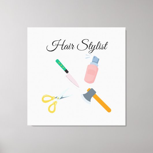 美容師 キャンバスプリント (正面)