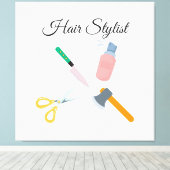 美容師 キャンバスプリント (インサイチュ (ウッドフロア))