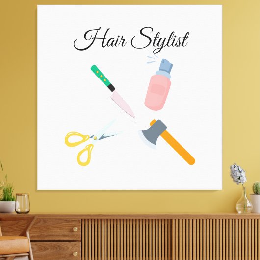 美容師 キャンバスプリント (インサイチュ (リビング))