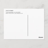 美容師-クラシック白黒ストライプ ポストカード (裏面)