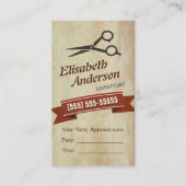 美容師-クリエイティブレトロアポイントメントカード 予約カード (正面)