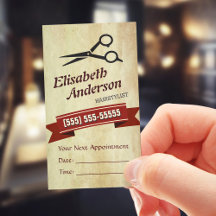 美容師-クリエイティブレトロアポイントメントカード