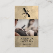 美容師 | コームシザーロゴ 名刺 (正面)