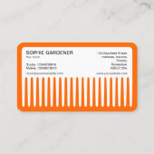 美容師 – コーム – #FF6600 (オレンジ) 名刺 (裏面)