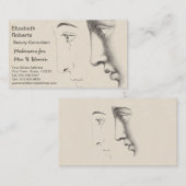 美容師、サロンまたはデザイナーフランス人のクラシック 名刺 (正面/裏面)