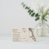 美容師、サロンまたはデザイナーフランス人のクラシック 名刺 (スタンド正面)