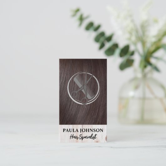 美容師 | サロンロゴ 名刺 (スタンド正面)