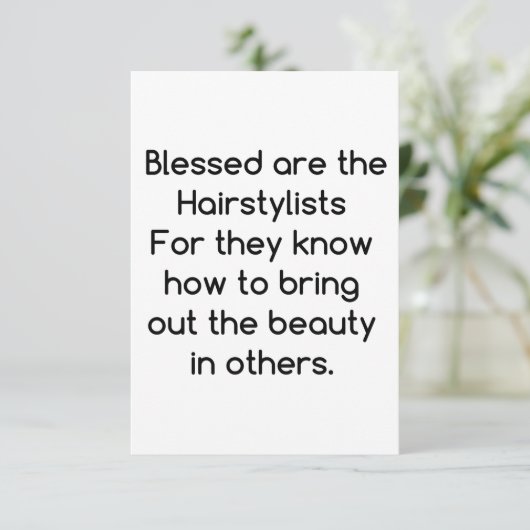 美容師 サンキューカード (スタンド正面)