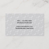 美容師 |シザーパタモダンーンターコイズ 名刺 (裏面)