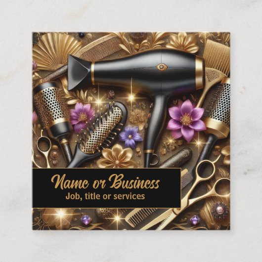 美容師 スクエア名刺 (正面)