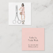 美容師 スクエア名刺 (正面/裏面)