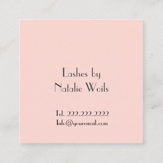 美容師 スクエア名刺 (裏面)