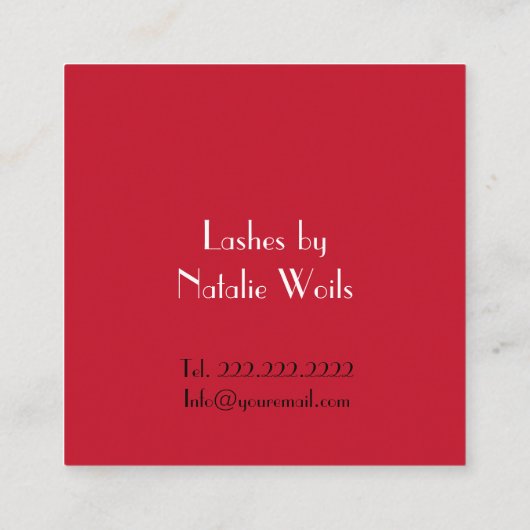 美容師 スクエア名刺 (裏面)