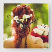 美容師 スクエア壁時計 (正面)