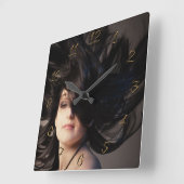 美容師 スクエア壁時計 (傾斜)