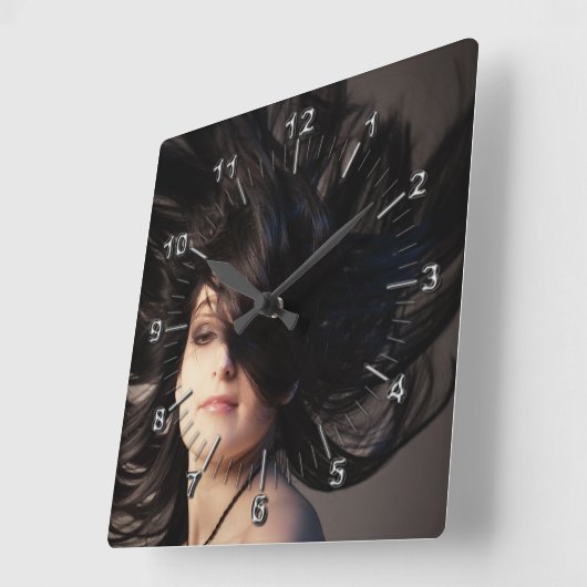 美容師 スクエア壁時計 (傾斜)