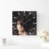 美容師 スクエア壁時計 (ホーム)