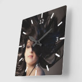 美容師 スクエア壁時計 (傾斜)