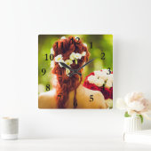 美容師 スクエア壁時計 (ホーム)