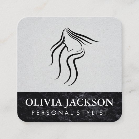 美容師 | スタイリスト | 美容師 スクエア名刺 (正面)