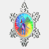 美容師 スノーフレークピューターオーナメント (右)