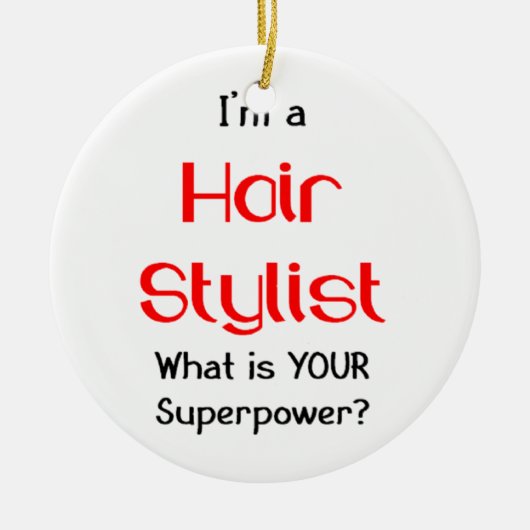 美容師 セラミックオーナメント (正面)