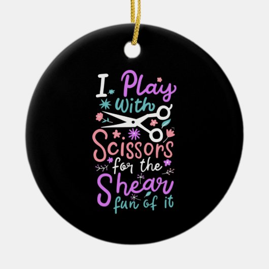 美容師 セラミックオーナメント (正面)