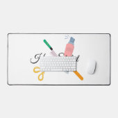 美容師 デスクマット (キーボード&マウス)