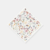 美容師 |パターン |水彩 スタンダードカクテルナプキン (角)