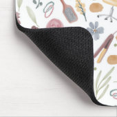 美容師 |パターン |水彩 マウスパッド (コーナー)